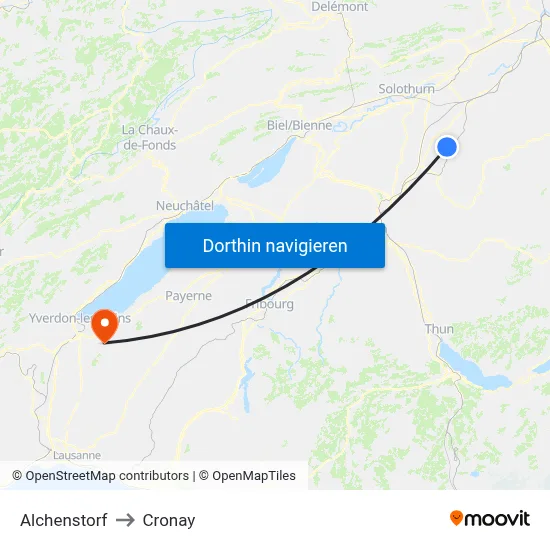 Alchenstorf to Cronay map