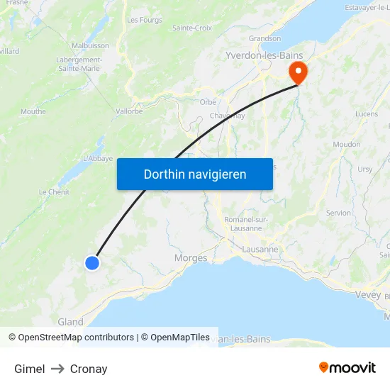 Gimel to Cronay map