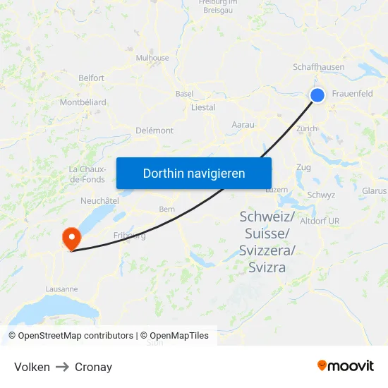 Volken to Cronay map