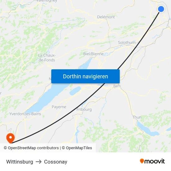 Wittinsburg to Cossonay map