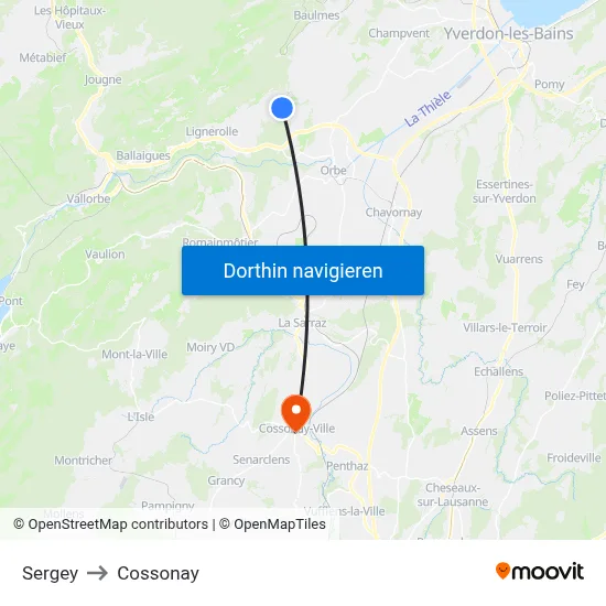 Sergey to Cossonay map