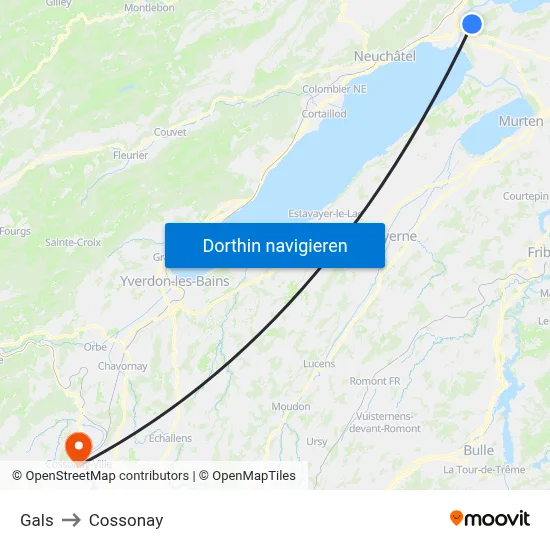 Gals to Cossonay map