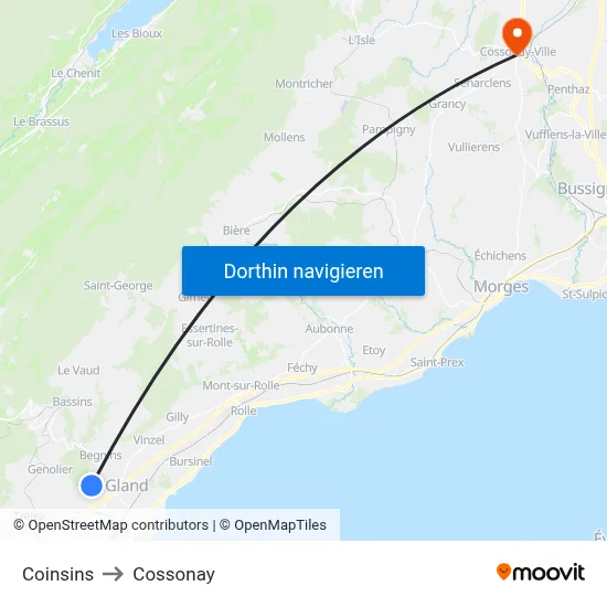 Coinsins to Cossonay map