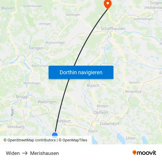 Widen to Merishausen map