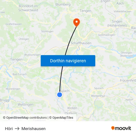 Höri to Merishausen map