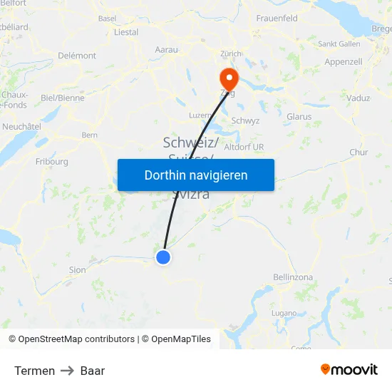 Termen to Baar map