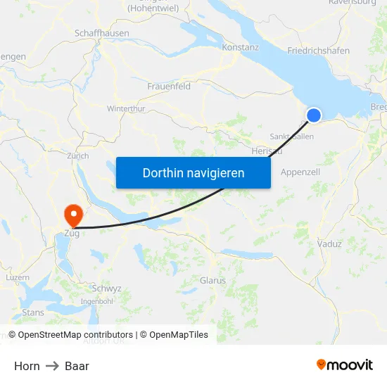 Horn to Baar map