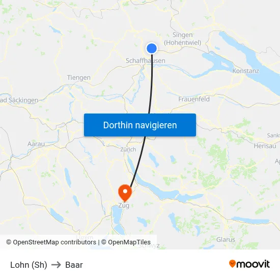 Lohn (Sh) to Baar map