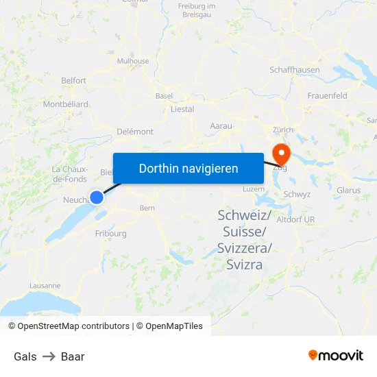 Gals to Baar map