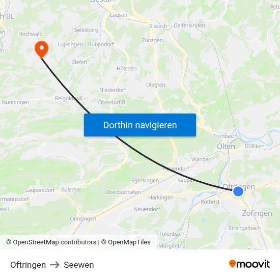 Oftringen to Seewen map