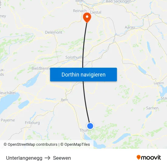 Unterlangenegg to Seewen map