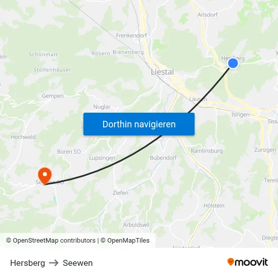 Hersberg to Seewen map
