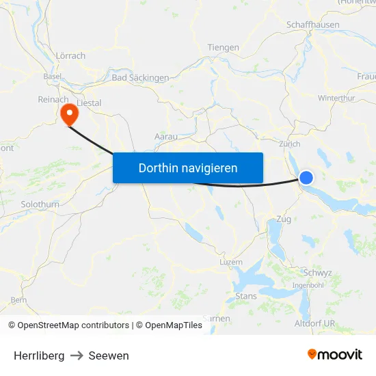 Herrliberg to Seewen map