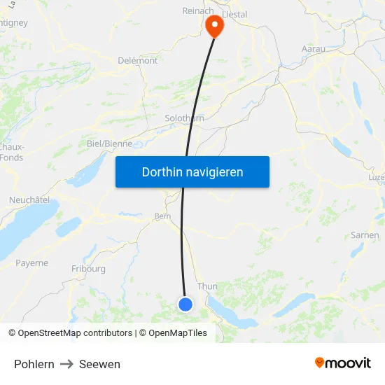 Pohlern to Seewen map