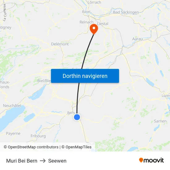 Muri Bei Bern to Seewen map