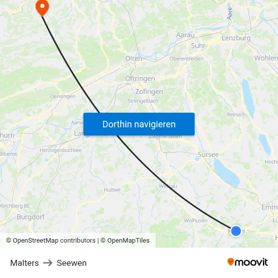 Malters to Seewen map