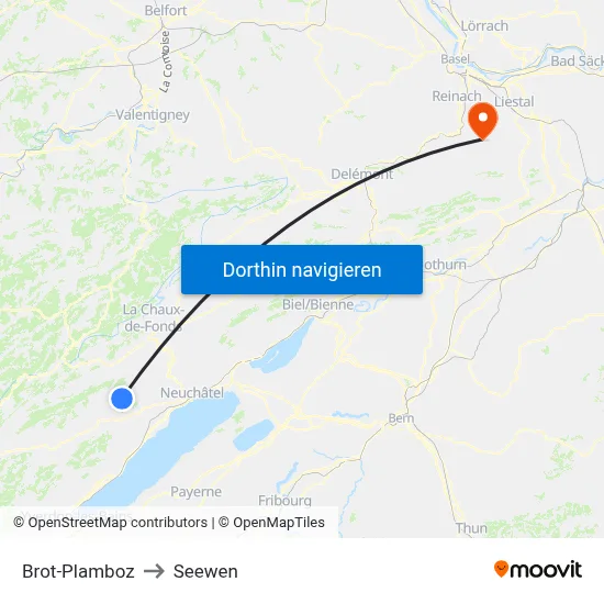 Brot-Plamboz to Seewen map