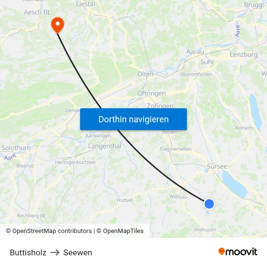 Buttisholz to Seewen map