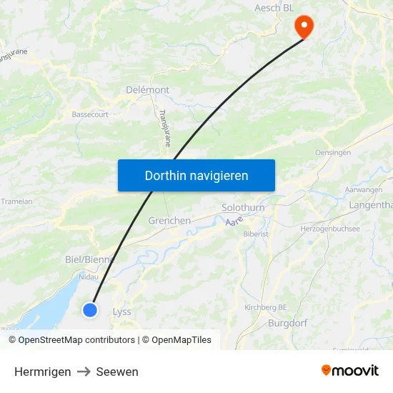 Hermrigen to Seewen map