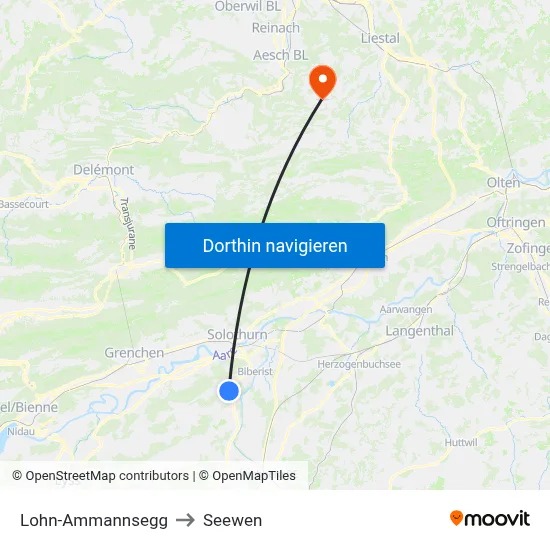 Lohn-Ammannsegg to Seewen map