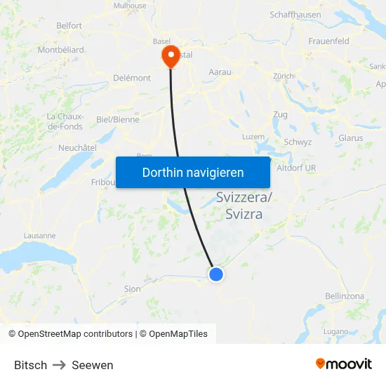 Bitsch to Seewen map