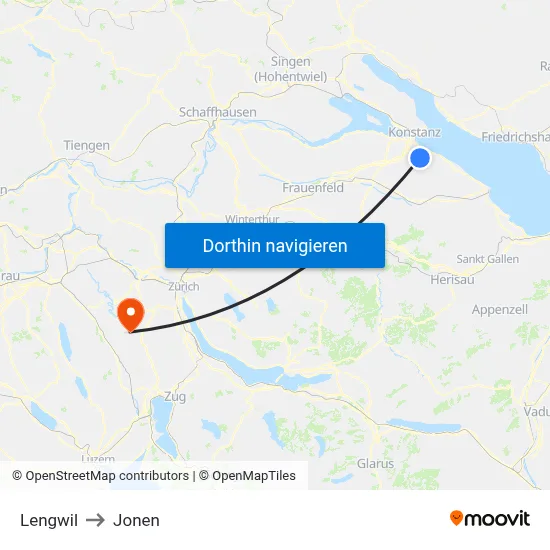 Lengwil to Jonen map