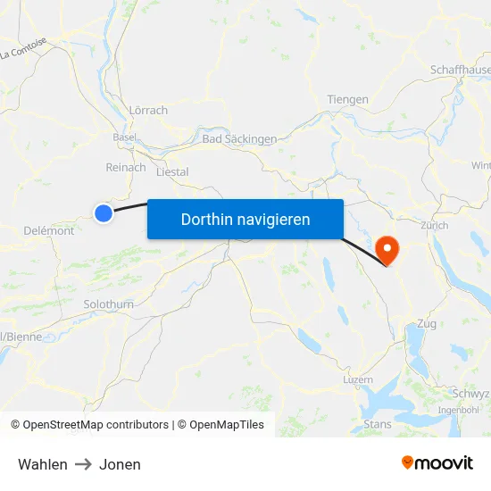 Wahlen to Jonen map