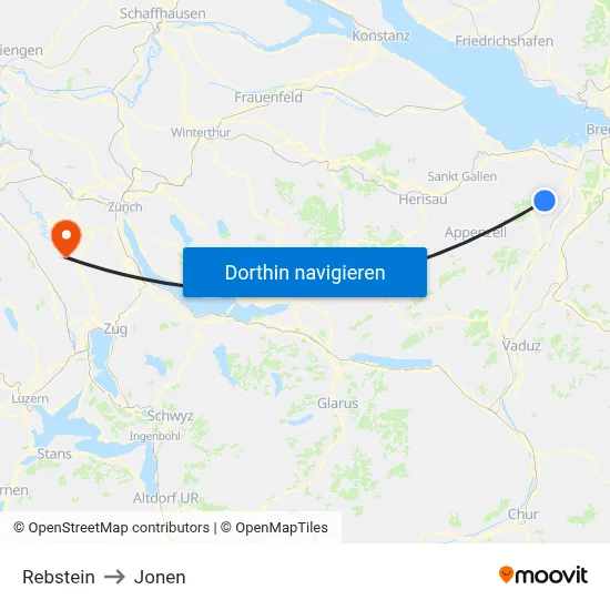 Rebstein to Jonen map
