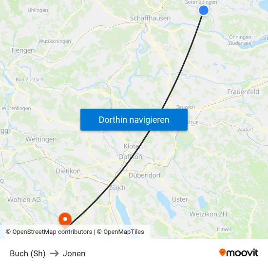 Buch (Sh) to Jonen map