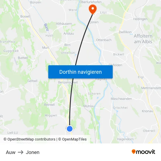 Auw to Jonen map