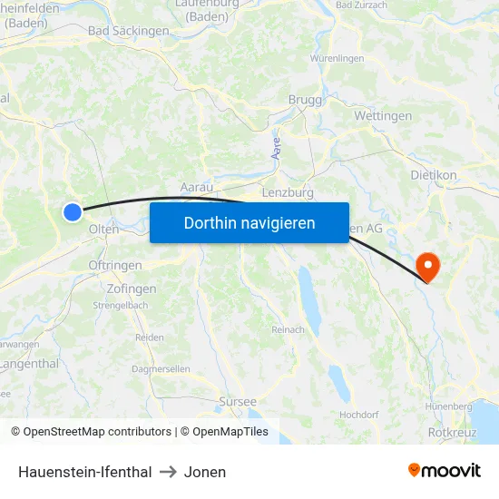 Hauenstein-Ifenthal to Jonen map