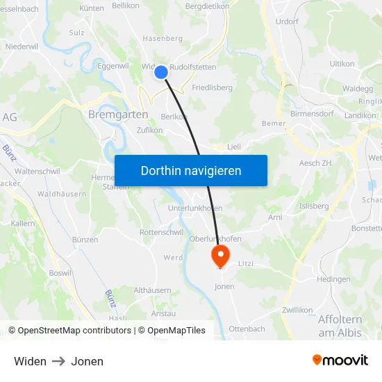 Widen to Jonen map