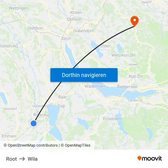 Root to Wila map