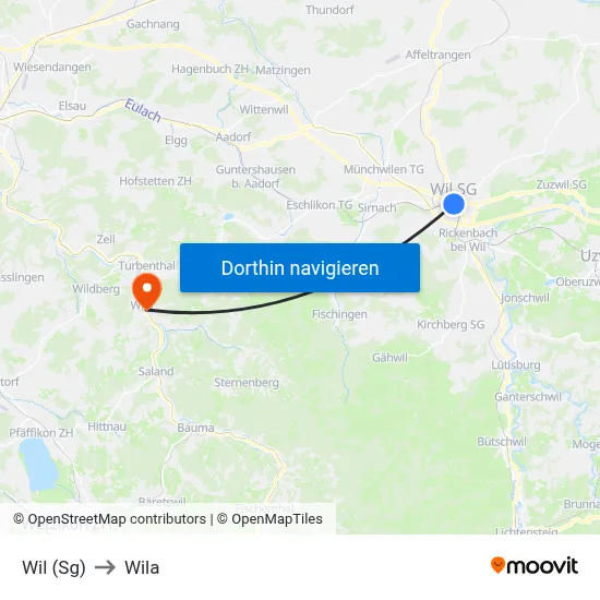 Wil (Sg) to Wila map