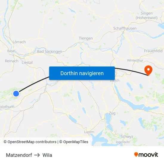 Matzendorf to Wila map