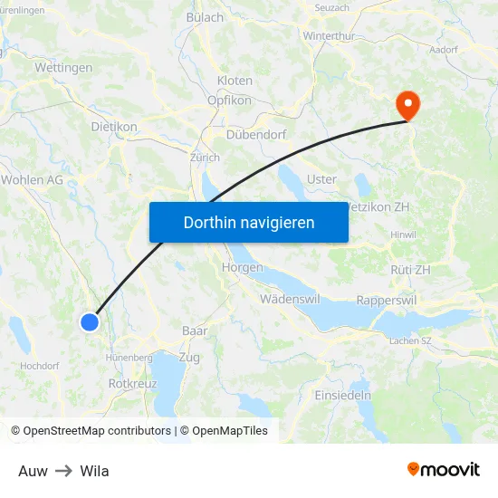 Auw to Wila map