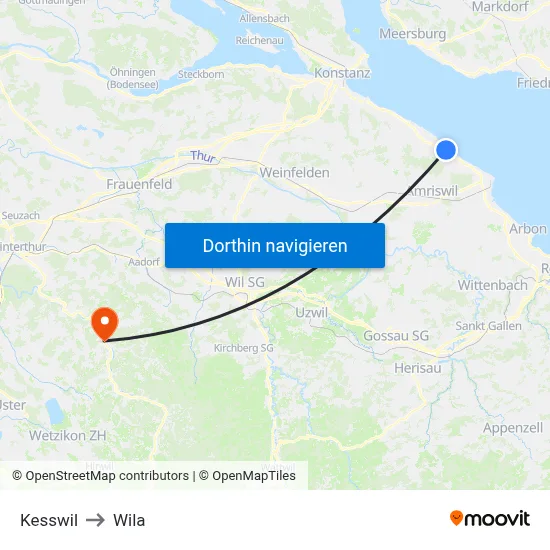 Kesswil to Wila map