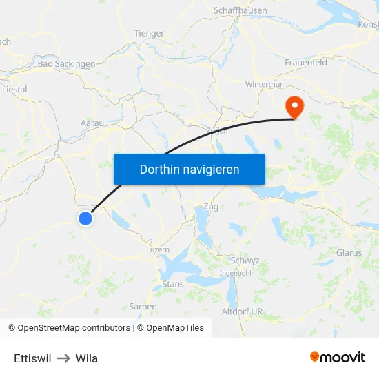 Ettiswil to Wila map