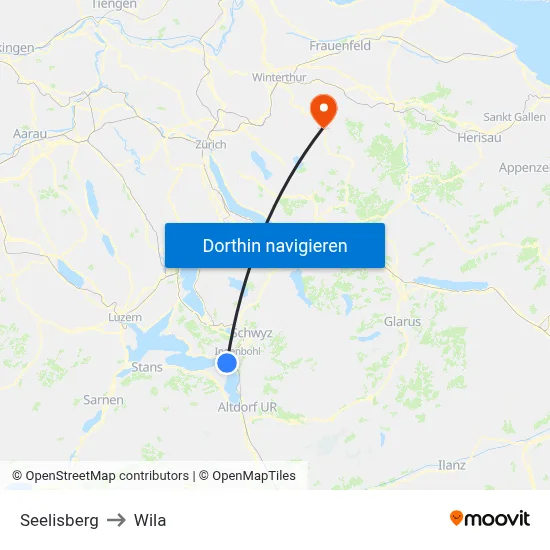Seelisberg to Wila map
