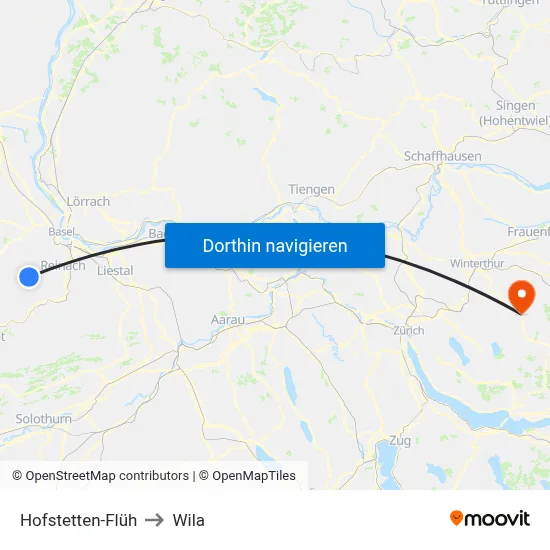 Hofstetten-Flüh to Wila map