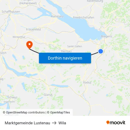 Marktgemeinde Lustenau to Wila map