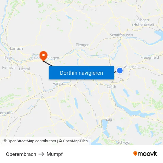 Oberembrach to Mumpf map
