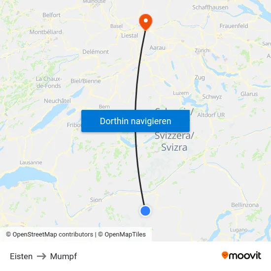Eisten to Mumpf map