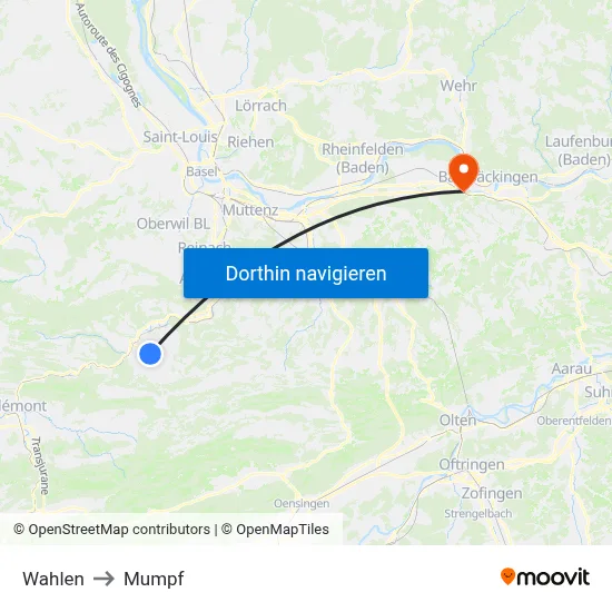 Wahlen to Mumpf map