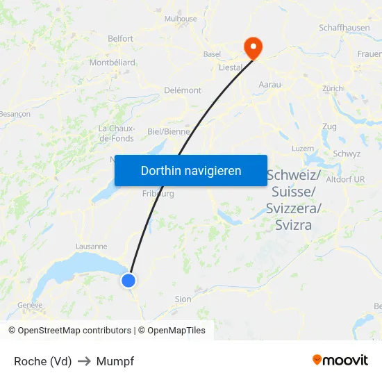 Roche (Vd) to Mumpf map