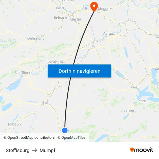 Steffisburg to Mumpf map