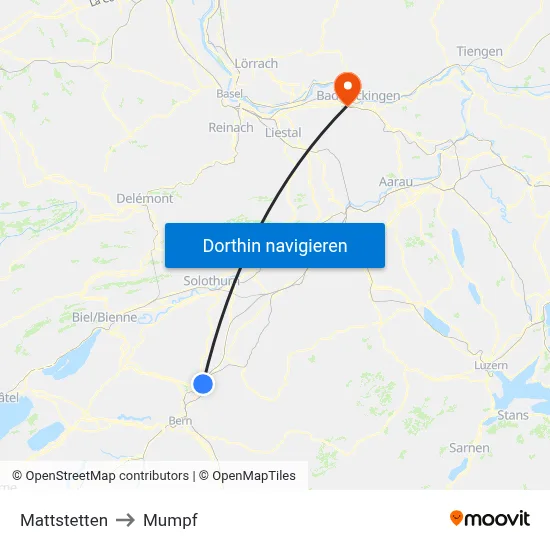 Mattstetten to Mumpf map