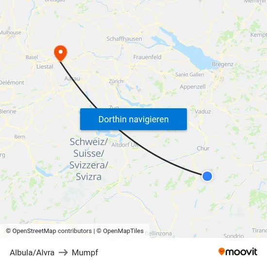 Albula/Alvra to Mumpf map