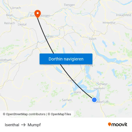 Isenthal to Mumpf map
