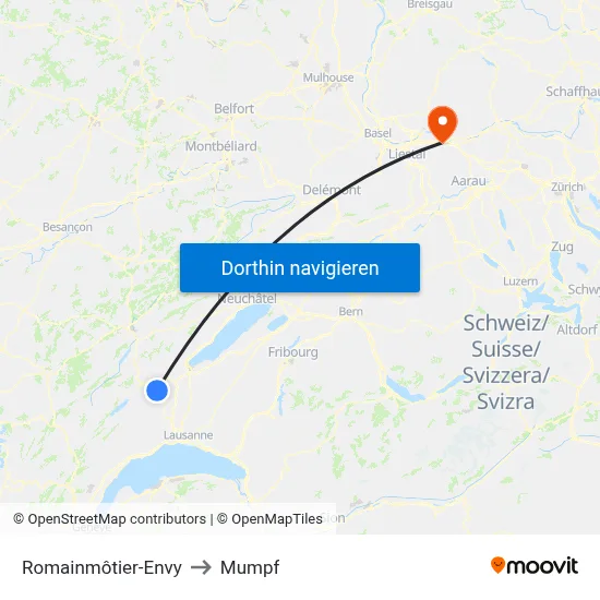 Romainmôtier-Envy to Mumpf map